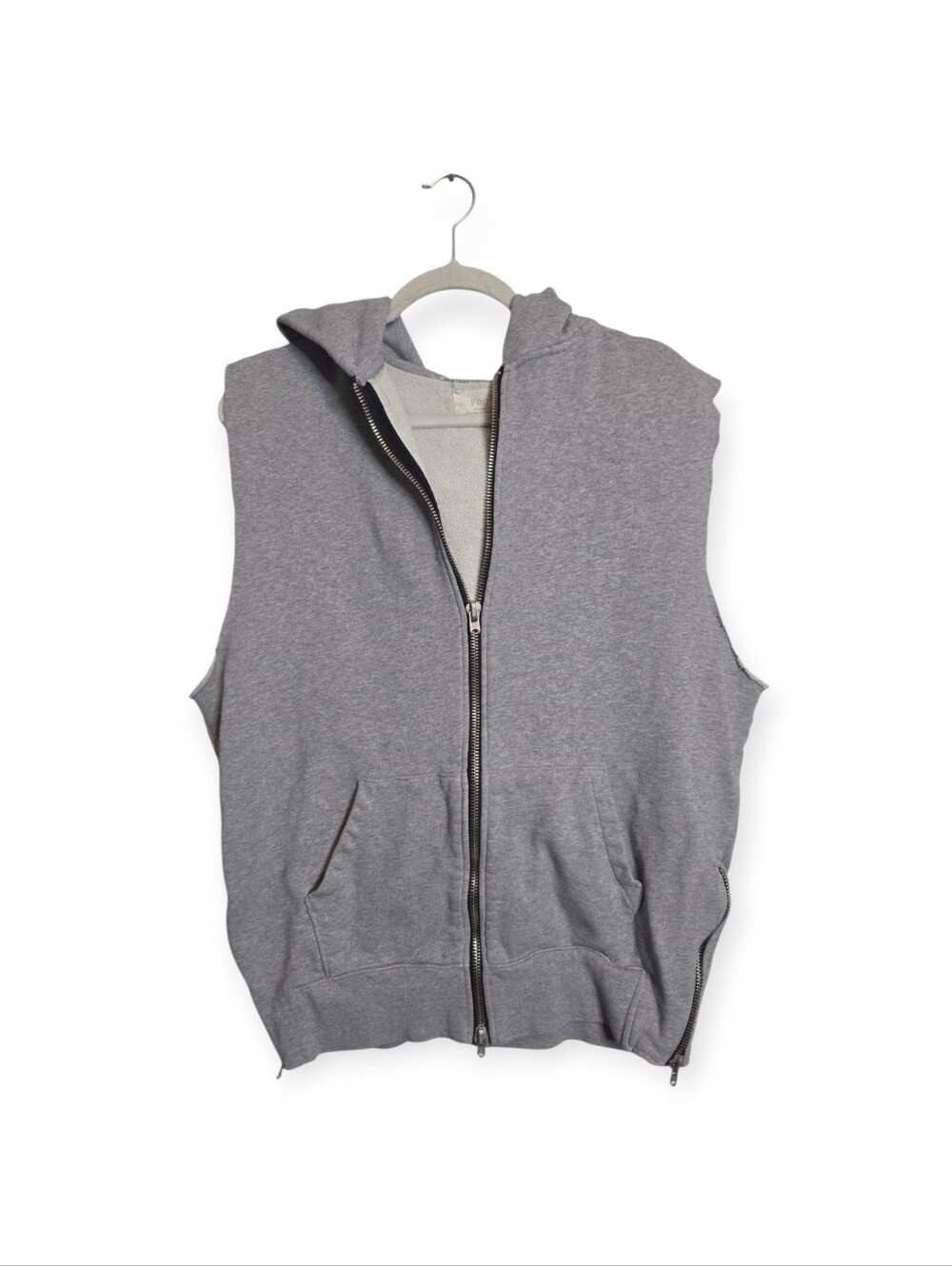 Mens Fear Of God Collection 1 2015-16 sleeveless zip-up hoodie, size medium